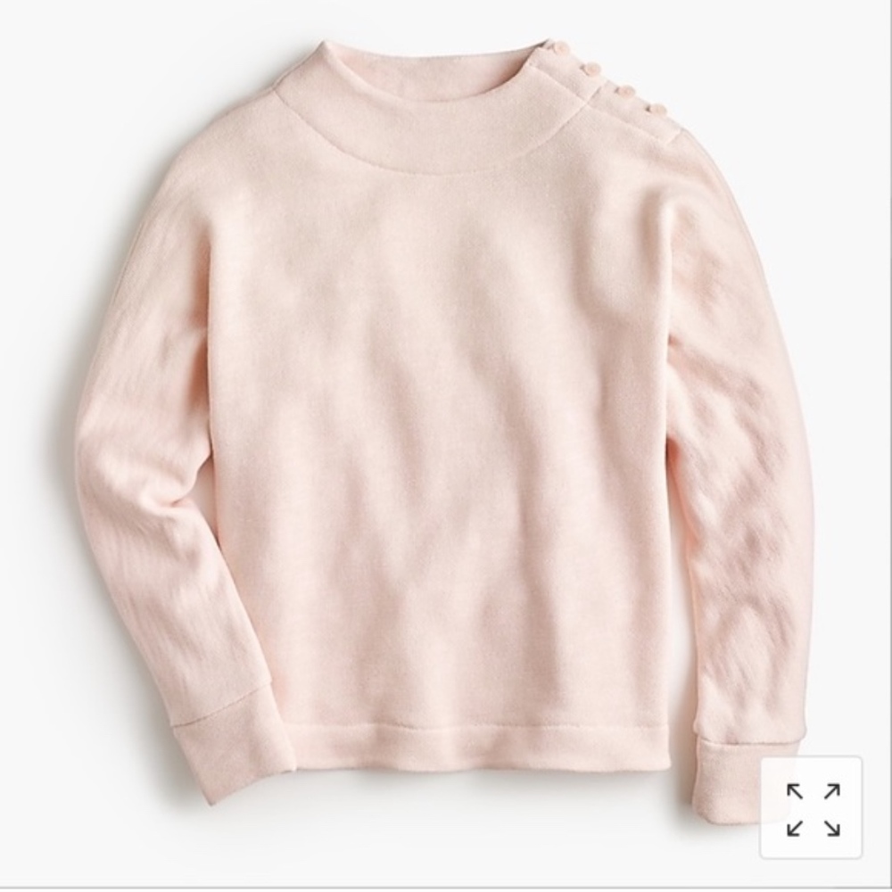 J. Crew Point Sur pink dolman sleeve mock neck top